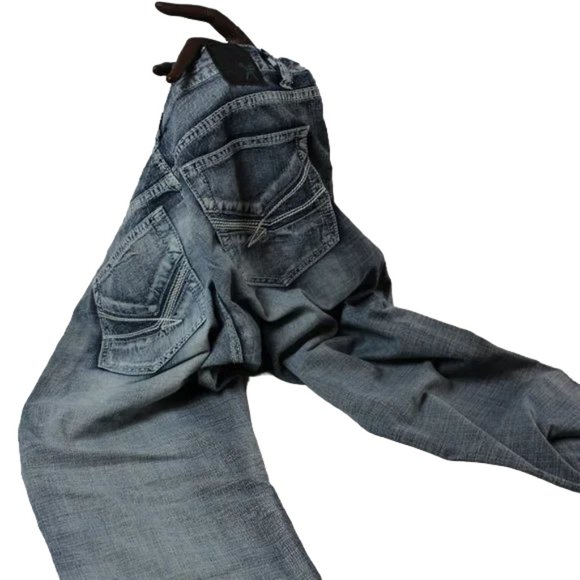 Marc Ecko Factory Blue Wash/Fade Jean Style Pant (32X32) - Picture 5 of 8